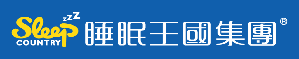 睡眠王國logo 橫式藍底